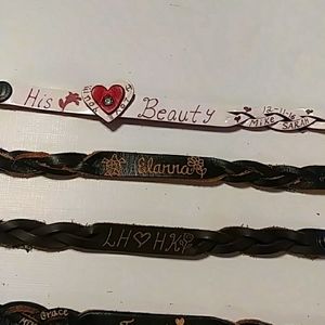 Free engraving Leather bracelets